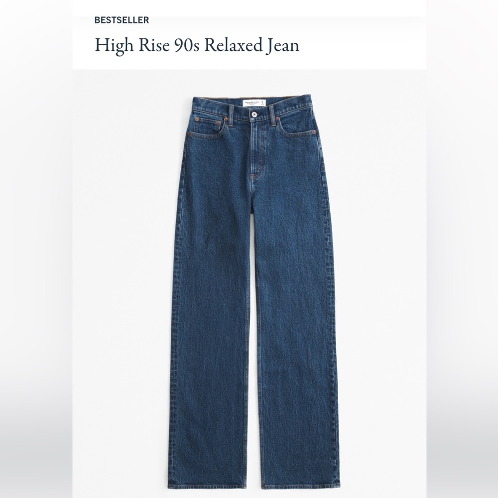 Abercrombie & Fitch Blue High Rise 90s Relaxed Jean size 29 (8R)